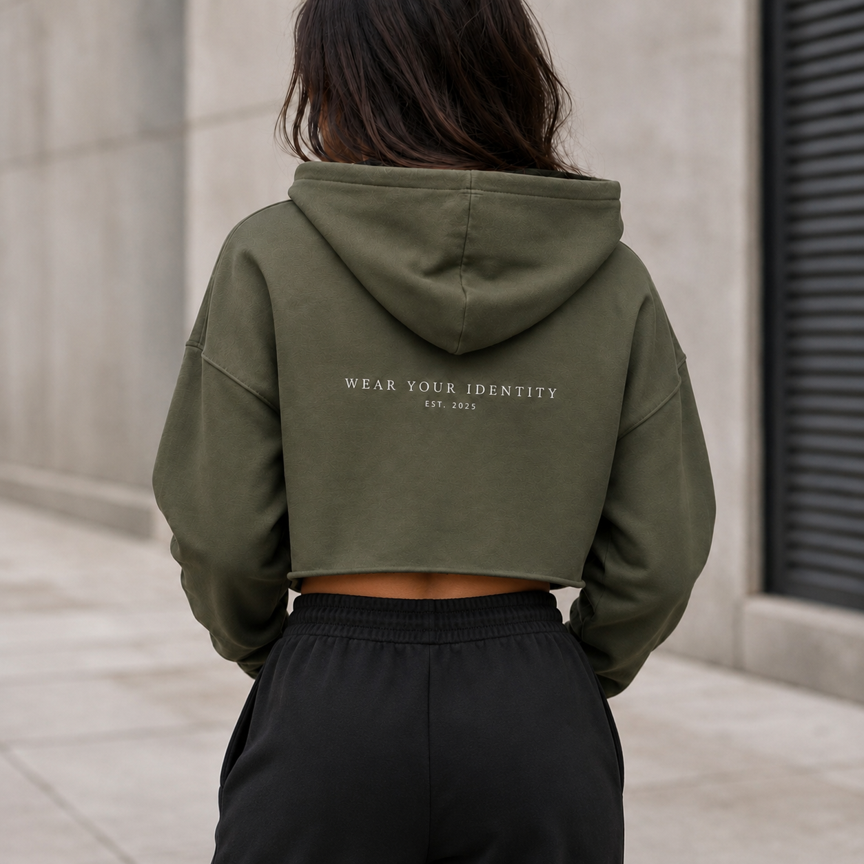 Identity Cropped Hoodie