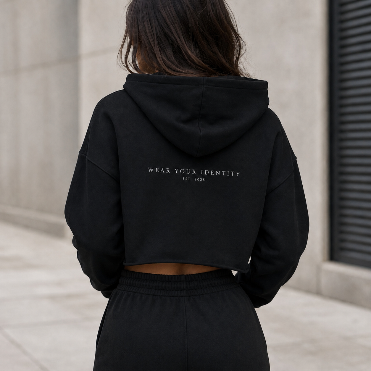Identity Cropped Hoodie