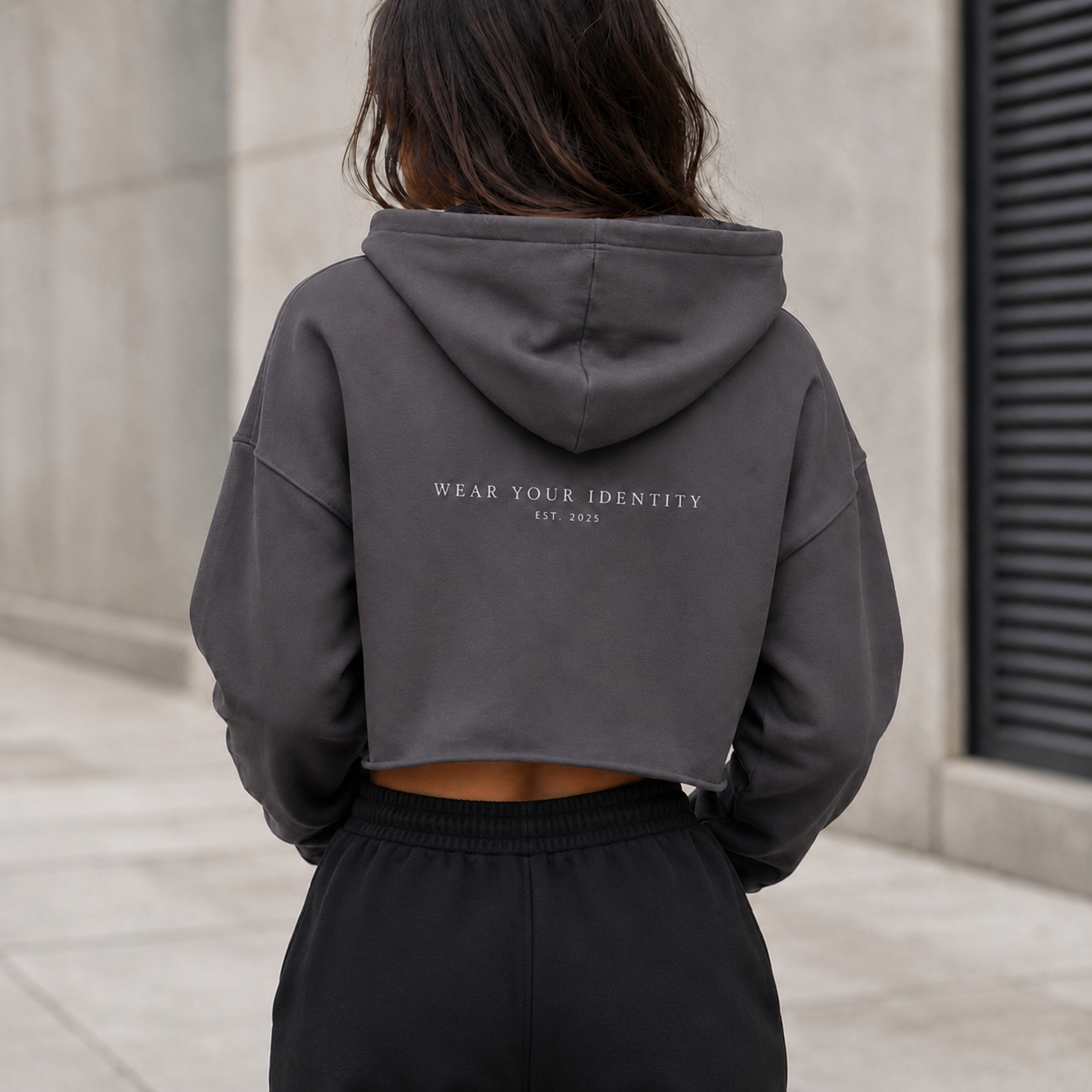 Identity Cropped Hoodie